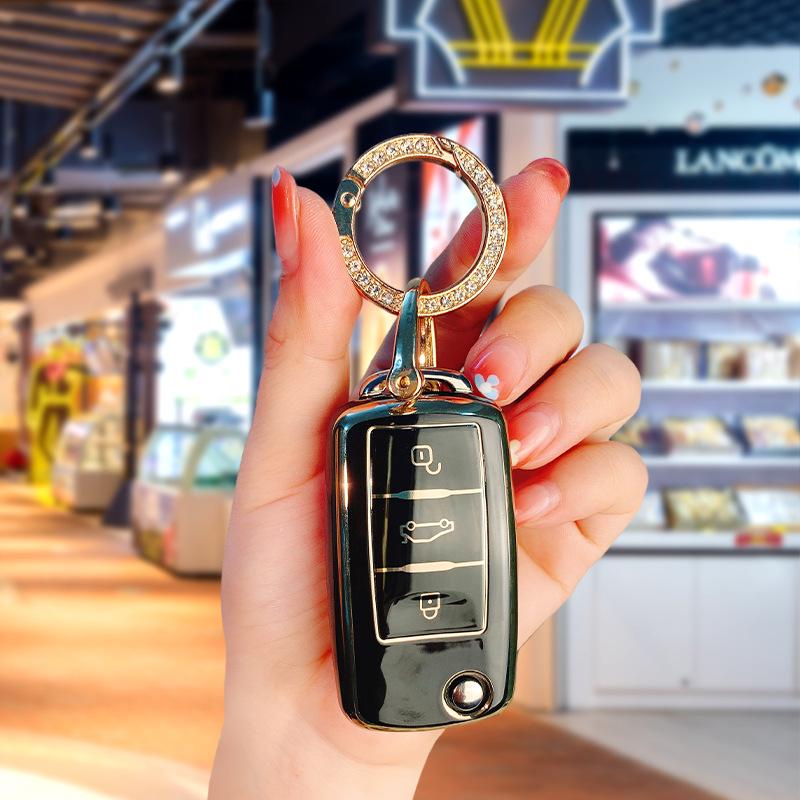 Volkswagen Key Shell for Sagitar, Bora, Lavida, Tiguan, Passat, Lamando, Golf, Polo, T-Roc, and New CC Models