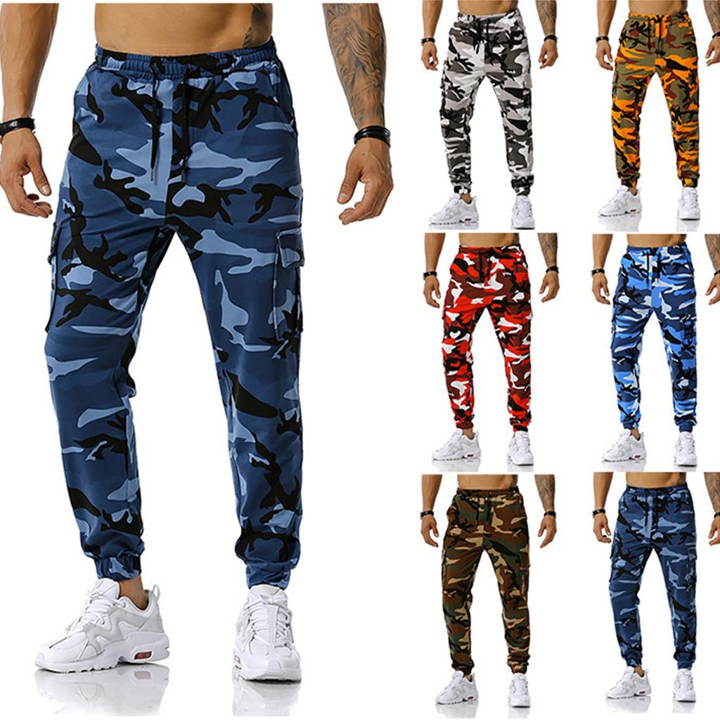 Men's Patchwork Camouflage Jogging Pants Outdoor Sports Pants Fitness Pants