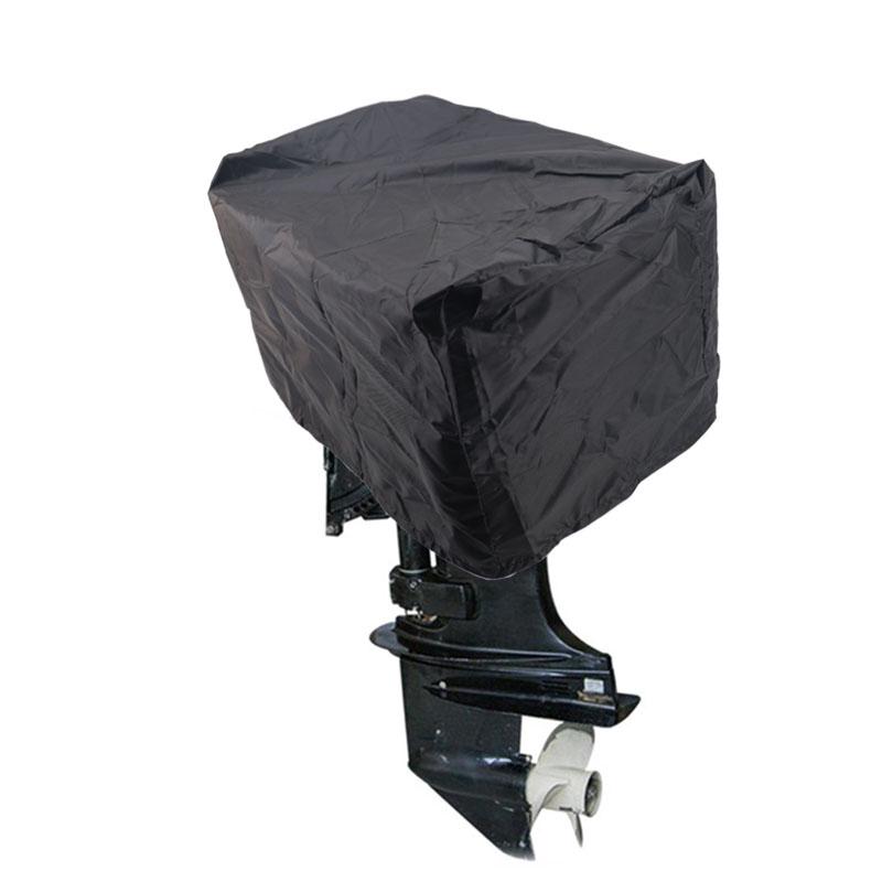 15-250HP Full Outboard Motor Engine Boat Cover Black 210D Oxford Waterproof Anti-scratch Heavy Duty Outboard Engine Protector