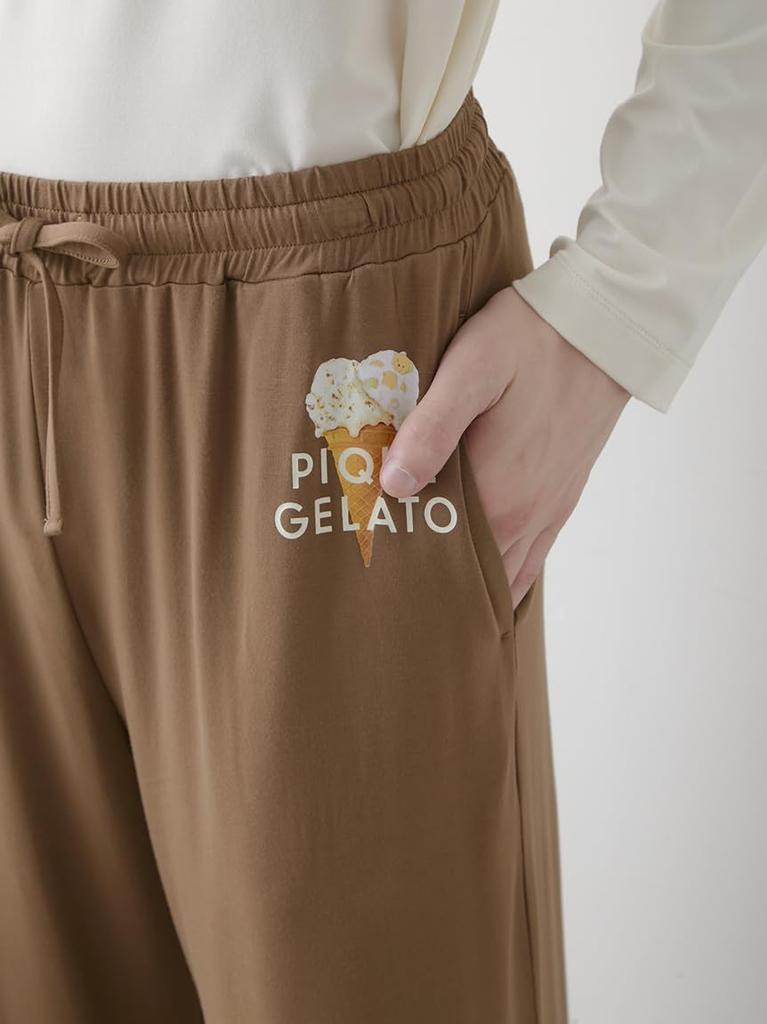 Gelato Pique HOMME Rayon Double Gelato Logo Long Pants PMCP254944 BRW Men's