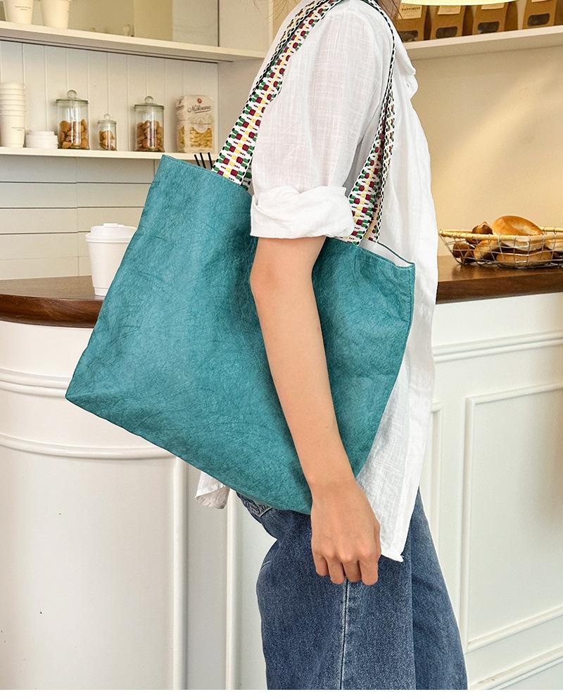 Водонепроницаемая крафт-бумажная сумка-тоут DuPont - Креативный подарок и ретро-сумка через плечо с печатью логотипа