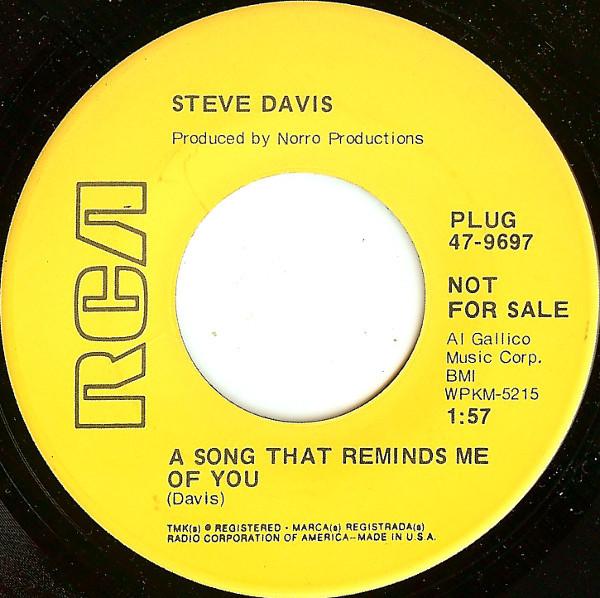 7-дюймовая пластинка STEPHEN ALLEN DAVIS - A Song That Reminds Me Of You 479697PROMO RCA 1968 США Рок Б/У