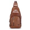 Genuine Leather Men's USB Charging Chest Bag - Business Casual Single Shoulder Messenger Bag