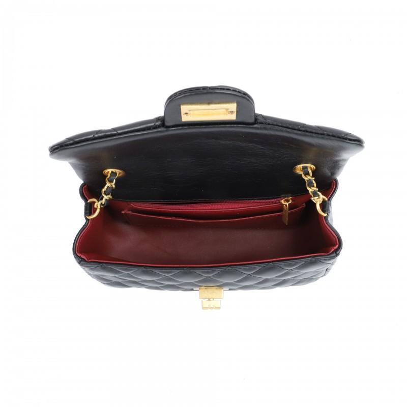 Bag Women's Style Authentic Leather Fashionable Diamond-shaped Square Fat Chain Single-shoulder Crossbody
