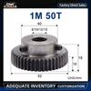 Module 1 50T Spur Gear 45# Carbon Steel Bore 8mm 10mm 12mm 14mm 15mm Low Speed Metal Drive Gear For Motors