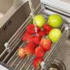 Adjustable Sink Dish Drying Rack Organizer Stainless Steel Sinks Drain Kitchen Storage Supplies Fruit Vegetable Drainage Racks