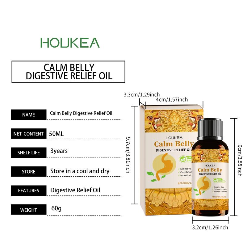 Digestive Relaxing Belly Massage Oil Soothes Stomach Discomfort, Improves Digestion Promotes Calm Hydrating Coconut