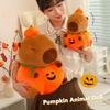 Pumpkin Animal Plush Toy Halloween Cute Pumpkin Stuffed Animals Soft Plushie Pillow Gifts For Boys Girls