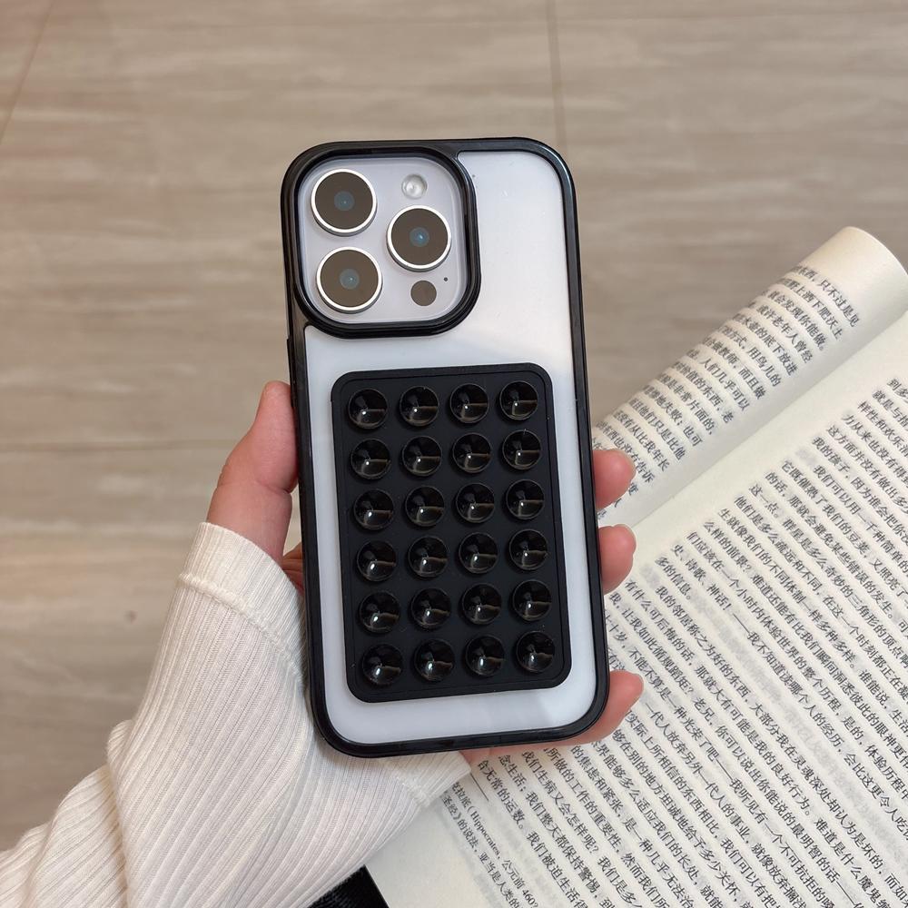 3D присоска Подушка безопасности Чехол для телефона Для iPhone 17 16 15 14 13 12 11 Pro Max XR X XS 7 8 Plus Прозрачный Конфетный Ударопрочный Бампер Чехол