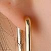 1 пара ушных крючков полые геометрические формы золотого цвета с гальваническим покрытием, противоаллергические