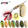FTK 1pc Spinner Bait 7g  8g  9g  11g 12g Hard Spoon Bass Lures Metal Fishing Lure with Feather Treble Hooks for Pike Fishing
