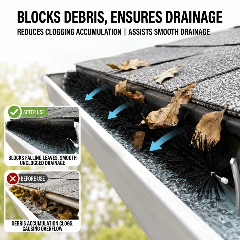 Stainless Steel Wire Roof Pipe Filter Brush Heavy Duty Leaf Guard Filter Roof Drain Pipe