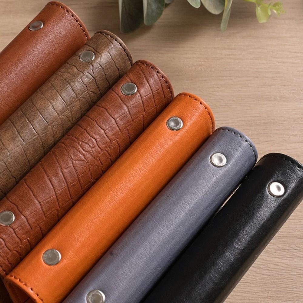 Портативный блокнот на кольцах Пустые листы Блокноты для заметок Креативный кожаный переплет Блокнот Офис