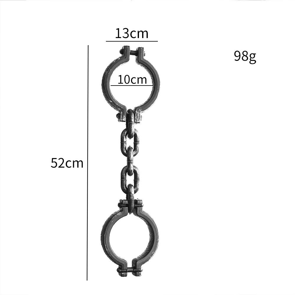 Plastic Prisoner Handcuffs - Realistic Wrist Shackles with Chains for Halloween Costumes Cosplay Props Gags & Practical Jokes