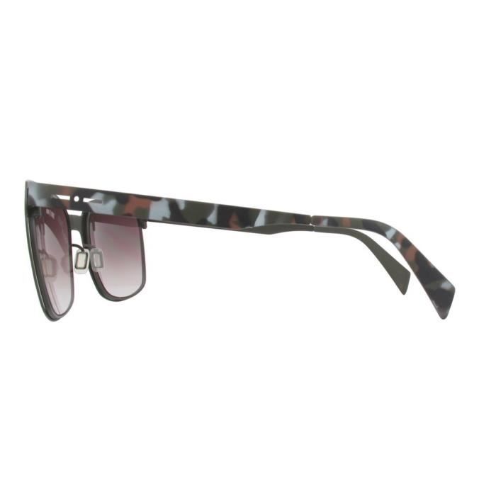 Lunettes de soleil - ITALIA INDEPENDENT - II0500-093-55 - Havana Militare - Métal - Chic