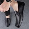 FashionMen Classic Genuine Leather Casual Loafers Soft Comfortable Breathable Flats Lazy Shoes Men's Moccasins Business Driving Shoes