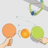 Hanging Table Tennis Trainer Set Door Pingpong Game for Kids with Racket & Balls Adjustable Hanging Table Tennis Trainer