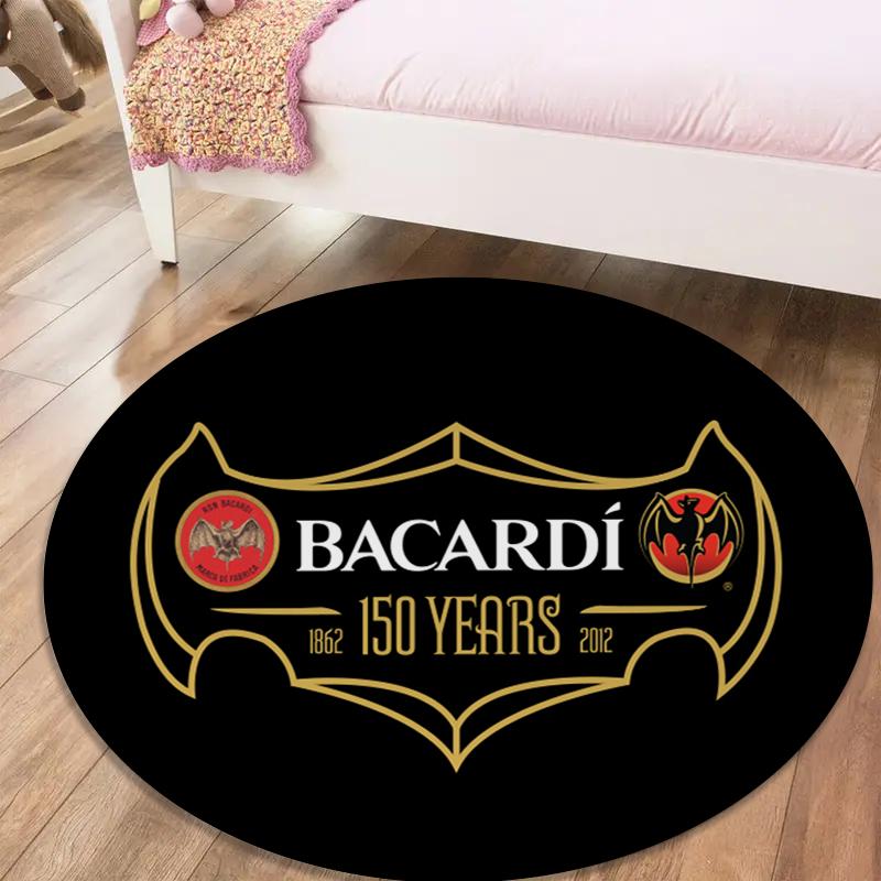 Bacardi 150 Years Round Area Rug,Carpet Rug for Living Room Bedroom Sofa Playroom Decor,Non-slip Floor Mat30
