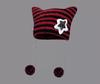 Hairball ins little devil striped knitted wool hat punk wind cat ears cute pointed hat curled edge cold hat