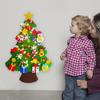 DIY Felt Christmas Tree Set for Kids Toddlers Wall Hanging Christmas Tree Craft Kits with 30 Ornaments And Light for Xmas Party Supplies