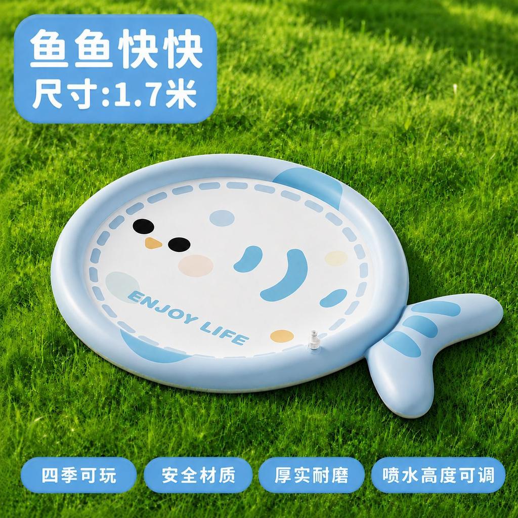 Inflatable Water Sprinkler Pad Eco-Friendly PVC Kids Splash Mat Outdoor Lawn Fountain Play Mat Summer Pool Toy