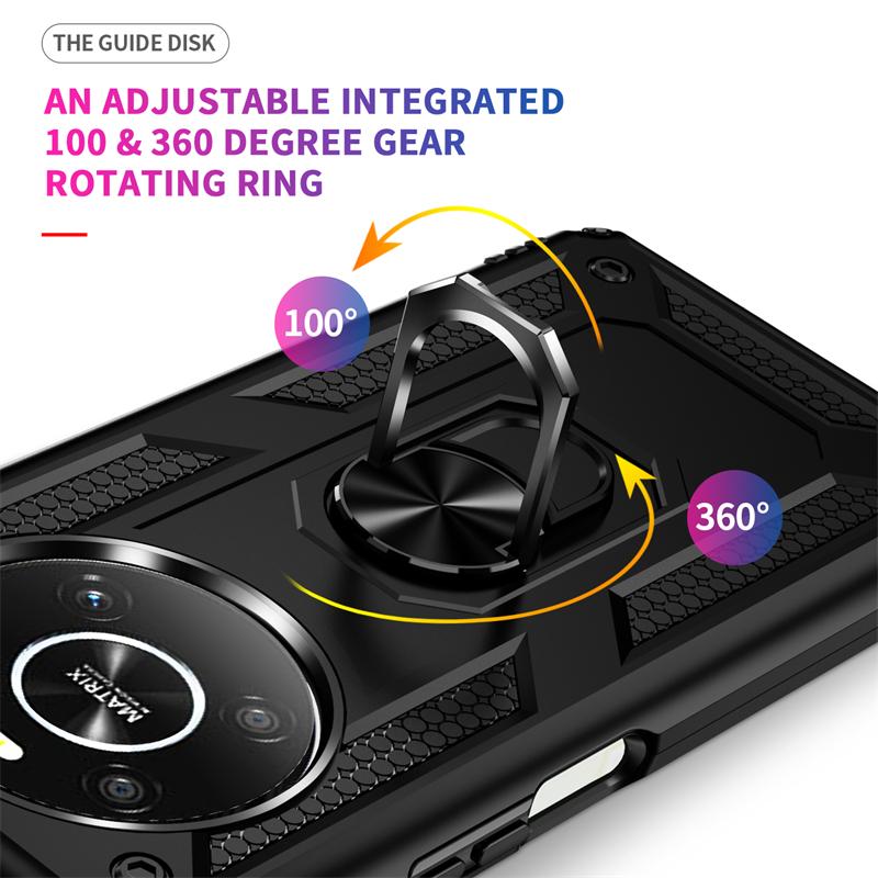 For Honor X9 X 9 4G Case Car Magnetic Metal Ring Holder Phone Case For Honor X9 4G HonorX9 4G Quot; Shockproof Armor Back Cover