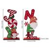 Wooden Christmas Ornament Desktop Faceless Gnome Gingerbread Man Decoration Xmas Noel Joy Centerpiece for Home Mantel Dining
