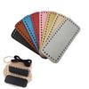 Handmade Bottom Pu Leather Women Purse Wear-Resistant Rectangle Accessories Parts For Handbag Knitting Bag Bottom