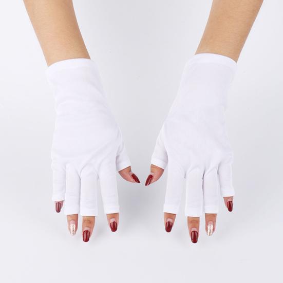 1/2 пары хлопковых увлажняющих перчаток для сухих рук, успокаивающие увлажняющие перчатки без пальцев для сенсорных экранов для спа-салонов для мужчин и женщин