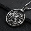 Винтажное мужское ожерелье викингов с волчьим деревом, скандинавская луна, кельтский узел, кулон, протектор, ювелирные изделия, подарочные аксессуары