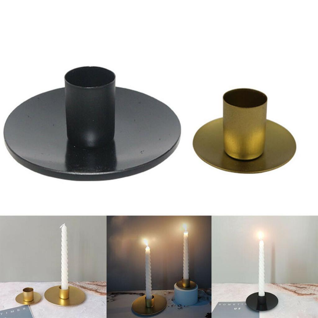 Simple Golden Candle Holders Metal Desktop Candlestick For Wedding Party Festival Candelabra Art Gifts Home Decor Candle Holders