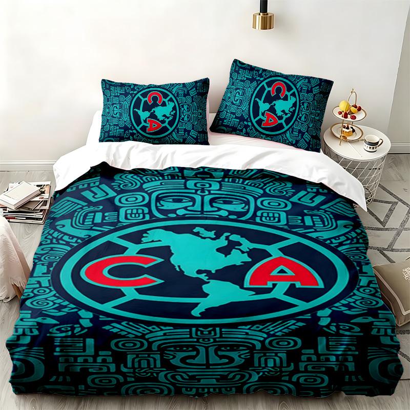 Club America 3pc set Perfect for bedroom use Comfortable bedding set includes a duvet cover and two pillowcases Ideal birthday or Christmas gift