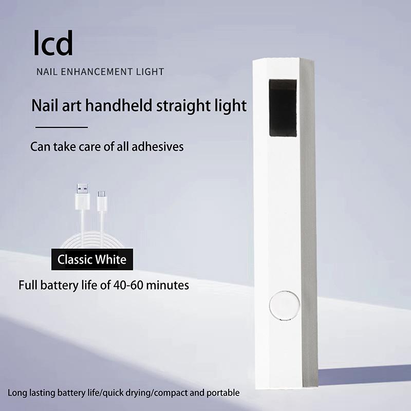Мини портативная УФ-лампа для ногтей, УФ-лампа для гелевых ногтей со светодиодным дисплеем, маленькая портативная лампа для светотерапии ногтей
