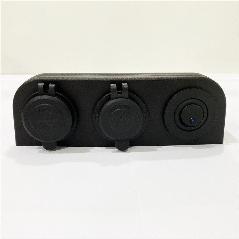 3 в 1 Тип палатки Розетка с двумя USB-портами для автомобильного зарядного устройства Комбинация кнопок переключателя для лодок-кемперов-прицепов