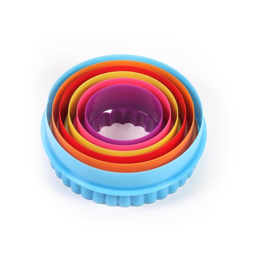 Multi-style Plastic Circle Cookie Cutter, Fondant Cake Biscuit Cutter Mold Tools Set Decorating For Kitchen (Colors May Vary)