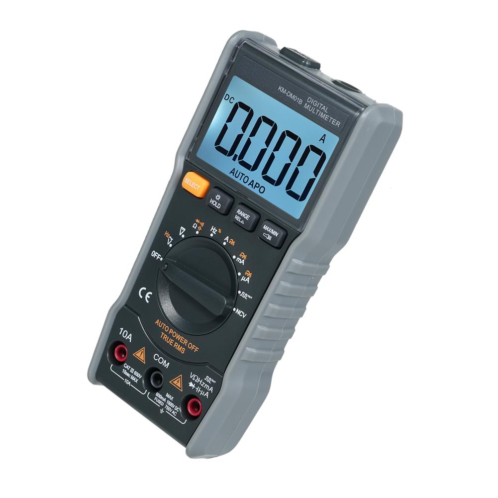 KM-DM01B Digital Multimeter 6000 Counts True RMS LCD Backlight for Professional Electronic Diagnostics and Circuit Testing