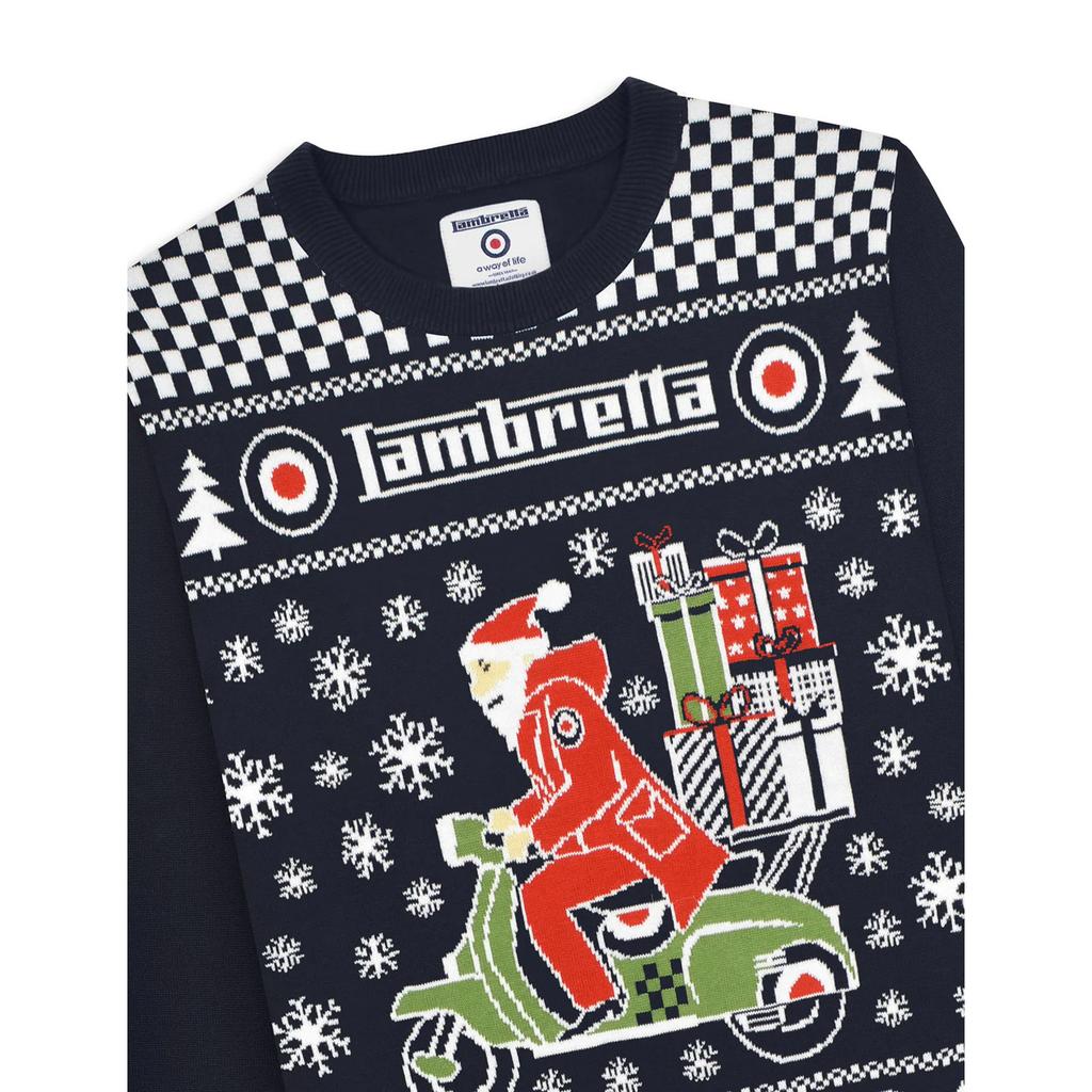 Lambretta Mens AW25 Scooter Christmas Jumper