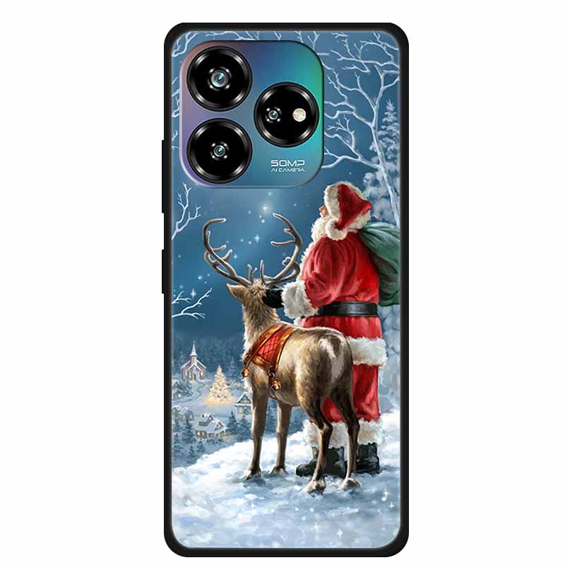 Christmas Lovely Cover For ZTE Axon 60 Lite Case Axon60 50 40 Lite Pro Ultra 30 Soft Silicone TPU Phone Case For ZTE Axon 60 4G