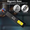 Pocket Keychain Flashlight USB-C Rechargeable Torch W/ Main Beam & COB Side Light Tail Magnet Torch for Outdoor EDC & Emergency