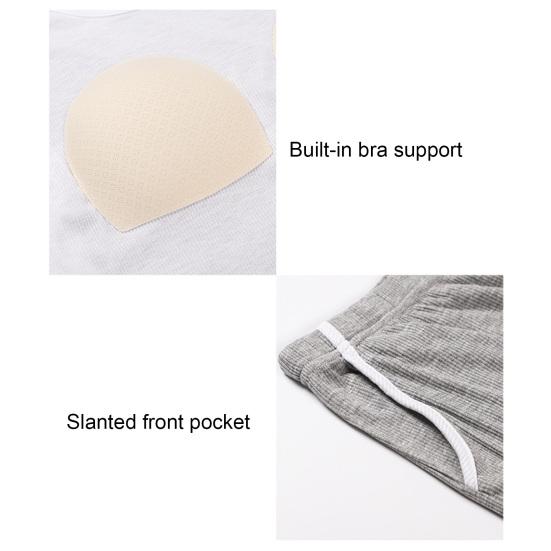 Комплект женской модальной пижамы из двух частей: топ с длинным рукавом и брюки