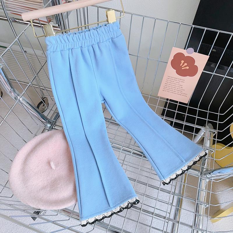 Весенний комплект из двух предметов для девочек: топ с французским воротником Питер Пэн и повседневные брюки