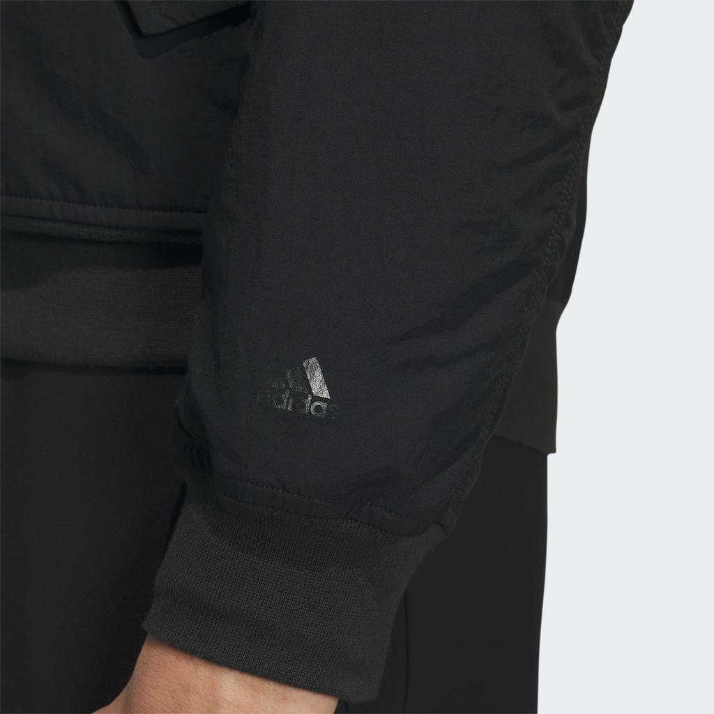 adidas Куртка Solid Fit Zip с длинным рукавом Мужская куртка черного цвета IT6068