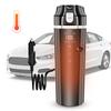 12/24V Car Heating Cup 500ml Electric Kettle Digital LCD Display Stainless Steel Water Heater Bottle Travel Coffee Mug Warmer