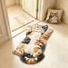 Non-Slip Cat-Shaped Area Rug Anti-fouling Cartoon Carpet Soft Home Decor Carpet  Bedrooms