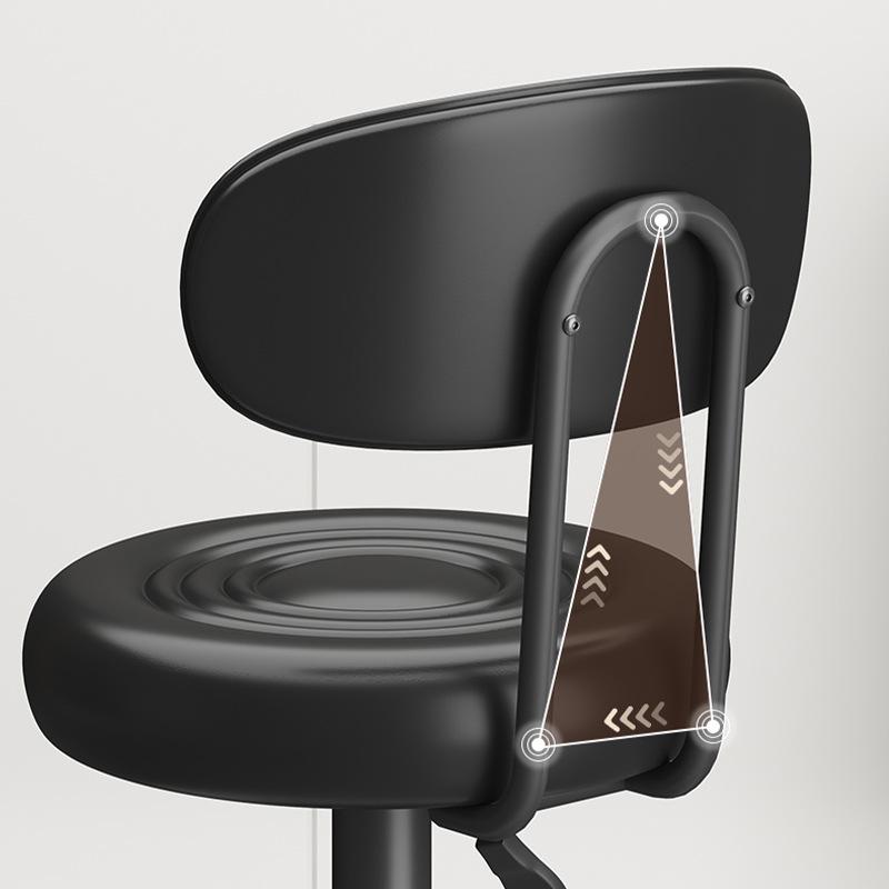 Регулируемый вращающийся барный стул со спинкой