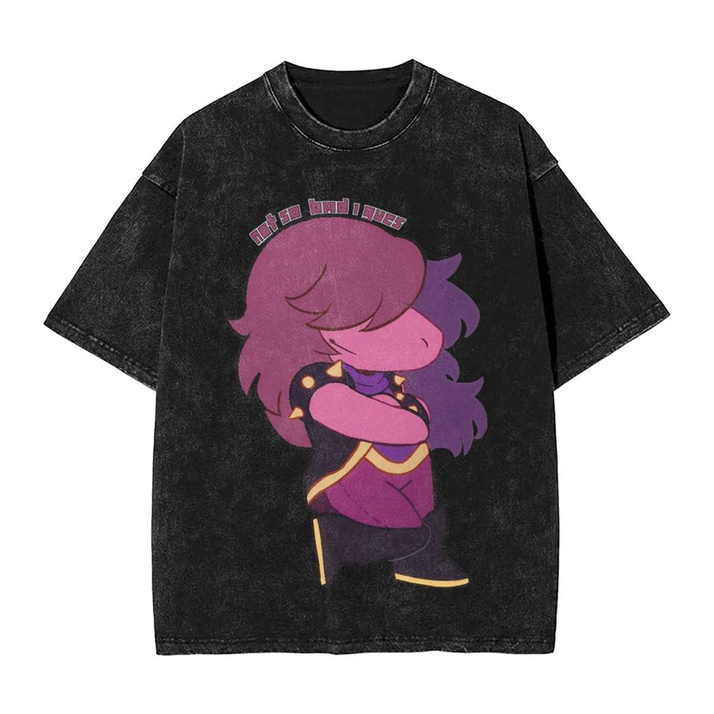 Хип-Хоп ТВ Время Смешной Тенна Deltarune Глава Мерч Футболка для Унисекс Женщин Стиранный Хлопок Футболка Одежда