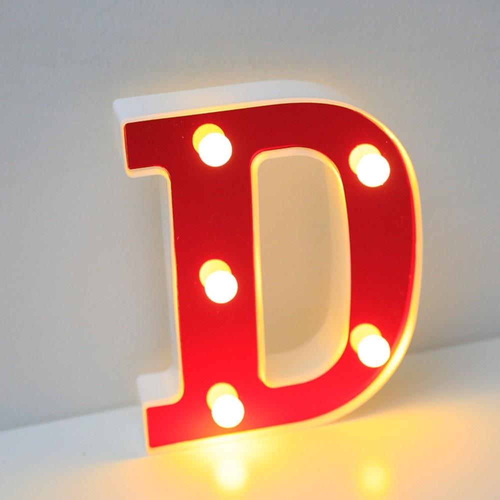 Red White Color LED Light Letters 16cm Size LED Letter Night Light Club Decoration