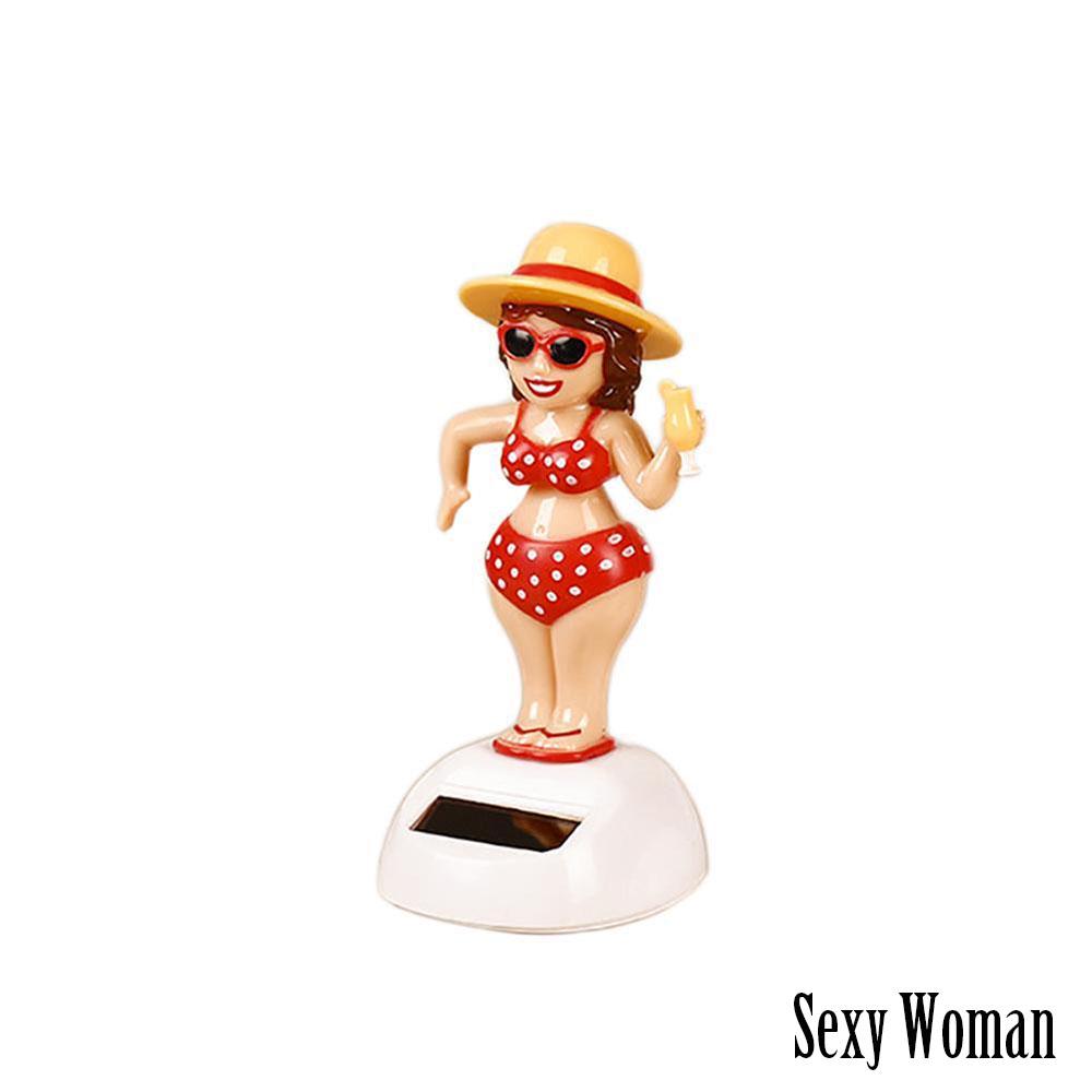 Cute Home Ornament Gift Shaking Moving Flip Flaps Toy Solar Powered Swing Dancing