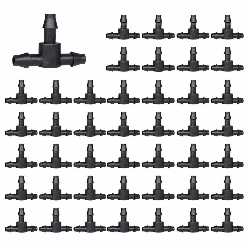 100PCS 3 Way Hose Connector Easy Fit Drip Irrigation Connector  Greenhouse Watering
