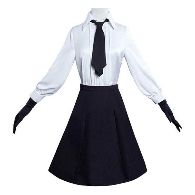 Аниме Бродячие псы Бунго Акико Ёсано Косплей Костюм Униформа Полный Комплект Одежда Парик